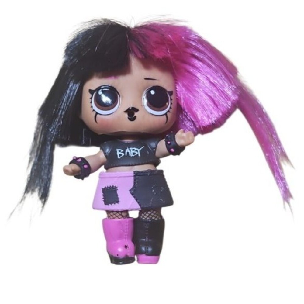 MGA LOL Surprise Hair Goals Wave 2 Metal Babe Doll Black Pink Hair 2018